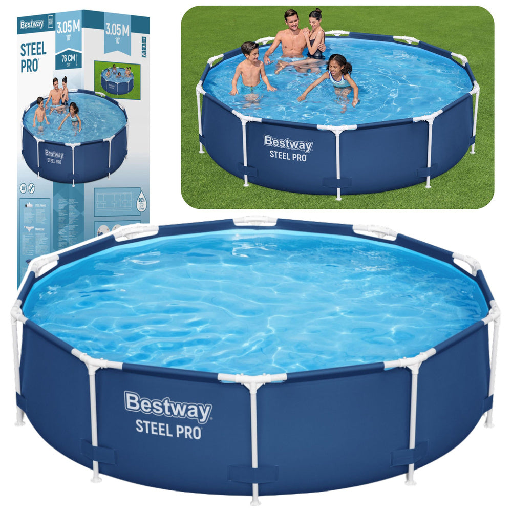 Karkasinis sodo baseinas Bestway Steel Pro 305 x 76 cm, mėlynas