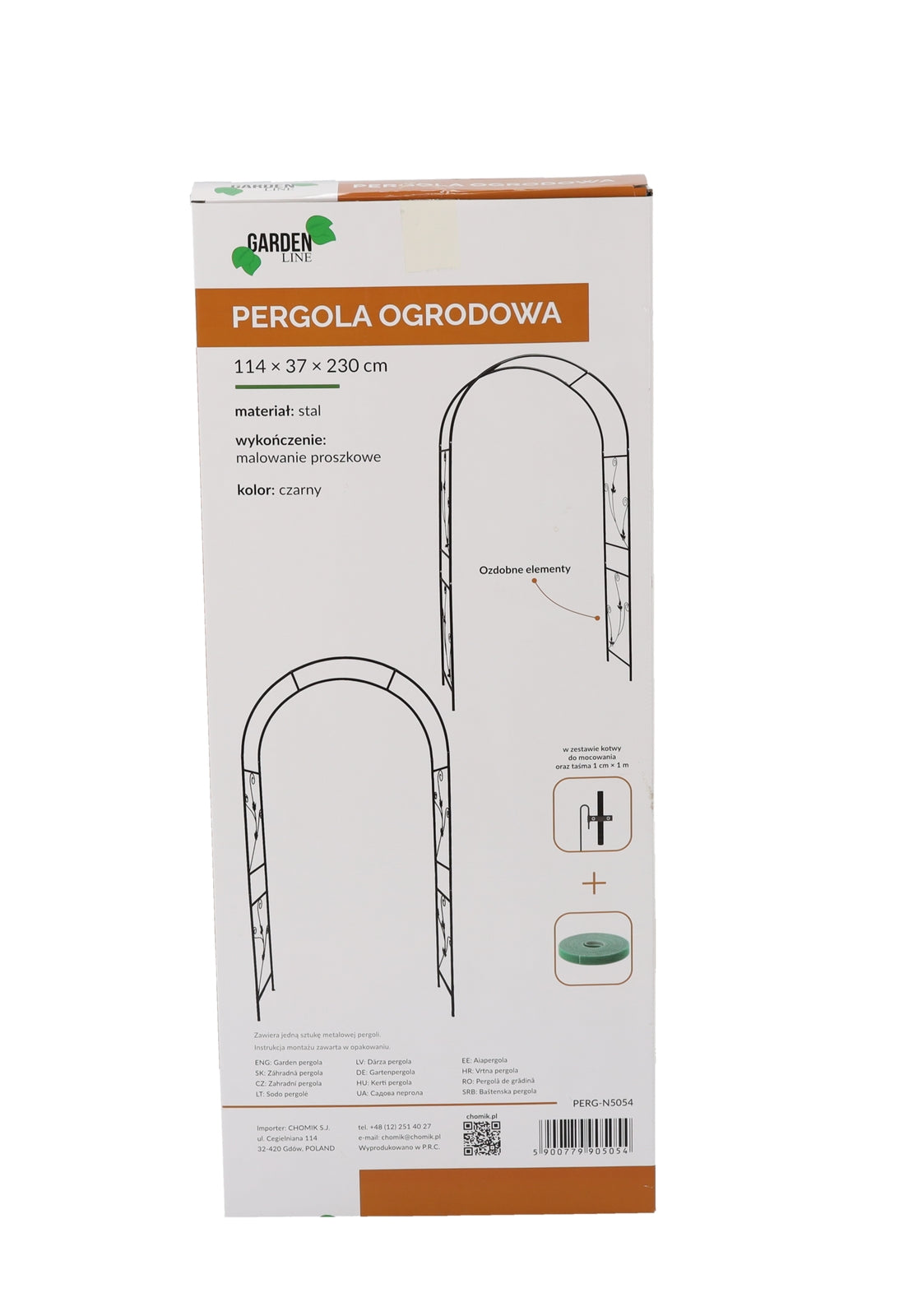 Sodo pergola su dekoracijomis 114 × 37 × 230 cm